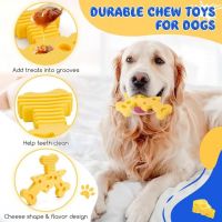 Factory Supply Durable Interactive Teeth Cleaning Cheese Pet Toy for Dog Chewing