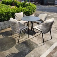 LH2109 outdoor ropes dining chair 8-10 seater long table