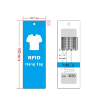 Read-Write Anti-Theft UHF Clothing RFID Electronic Hang Tags