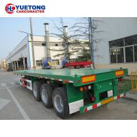 High capacity Container Transport Flat Bed Trailer 3 axle Flatbed Semi Trailer for sale