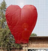 Heart Shape Sky Lantern With Fire Retardant