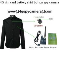 4G wifi shirt button spy hidden pinhole DIY camera with sim card audio