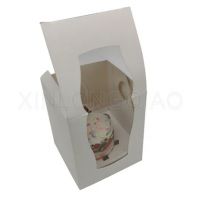 White Cupcake Box With Insert And Window