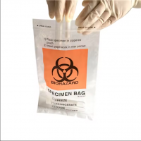 Custom Printed Hospital Transparent Ziplock Bag Plastic Medical Biohazard Specimen Bag