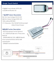 LED mirror touch switch