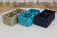 Factory wholesale PP material small size set of 3 storage basket for home storage and organize