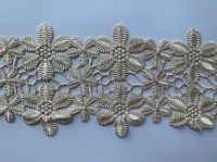 wholesale guipure lace embroidery lace trim fabric water soluble lace for dress