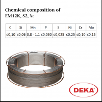 Welding wire DEKA EM12K, S2