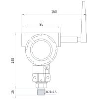 Wireless Lora Pressure Sensor Liquid Water Level Monitoring Measuring Controller Gas Pressure Transducer Gauge Pressure Sensor