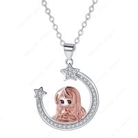 DaDa Pop necklace moon girl pendant jewelry fashionable cute sister necklace