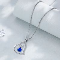 DaDa Hot sale love necklace blue zircon love pendant valentine's day gift