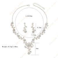 DaDa Fashion bridal rhinestone crystal necklace earrings set ladies prom costume accessories