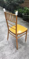 Wholesale Custom Metal Iron Tables Outdoor Patio Metal Bamboo Outdoor Chairs for Banquet Dinner