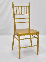 High Quality Banquet Ceremonies Furniture Metal Wedding Lawn Activity Gold White bamboo-shaped Festival Chair