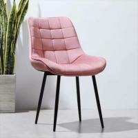 Nordic Luxury High Back Restaurant Kitchen Tufted Cover Upholstered Modern Dinning Fabric Dining Velvet Chair for Dinning Room
