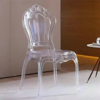 Hotel Furniture Manufacturer Transparent Acrylic Resin Chairs Castle Crystal Wedding Chairs