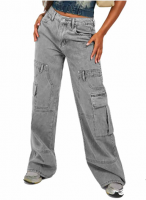 Latest Design Y2K Skinny Jeans with cargo Packets