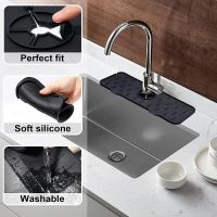 Sink Faucet Silicone Mat Absorbable Draining Water Catcher For Kitchen Sink Splash Guard