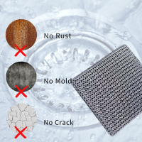 Chainmail scrubber with silicone