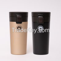 VACUUM INSULATED TUMBLER  WITH FLIP TOP LID