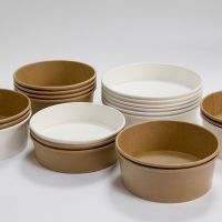 Disposable Takeaway Kraft Paper Salad Bowl