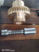 Archimedes worm gear pair