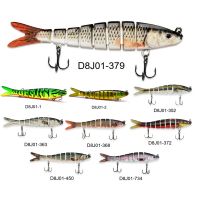 8 Section  Bass Fishing Lures Highly Realistic Bass Lures Multi Jointed Swimbait Lifelike Hard Bait 