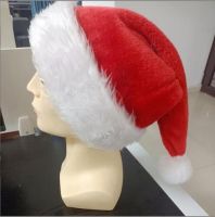 Santa Hat Santa's Caps Christmas Hat Plush Red Holiday Adult Christmas