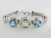 Wholesale Silver Bracelets, Sterling Silver Gemstone Bracelet