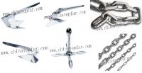 AISI316 stainless steel anchor, chain, bollard, chock, fairlead roller, hawse pipe, deck filler, deck vent, wheel for boat and luxury yacht