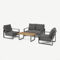 Outdoor Luxury Aluminum Sofa Dining Table Modern Garden patio sofa Sectional Aluminum 4 seater set