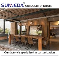 Walden New Hotel Dining Table Set Rectangle Room Table & 10-Seater Wooden Chair Set