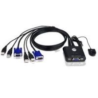 ATEN CS22U 2-Port USB VGA Cable KVM Switch with Remote Port Selector