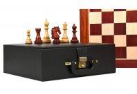 The Shera Staunton Chess Pieces V2.0 in Bud Rose/Boxwood - 4.4" King with Board & box