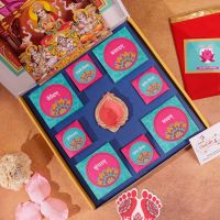 Aaradhyam Lakshmi Diwali Puja Set 15 Items Aarti Book, Diya, Rangoli, Gods Image Paper, Polyester  (1 Pieces, Multicolor)