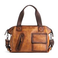 Men's Vintage Genuine Leather Travel Bag | Large Tote & Crossbody