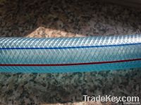 pvc braided hose with red and blue lines