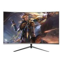 27" curved monitor with black color, 