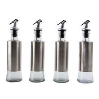 500ml Stainless Steel Leak Proof Glass Oil Bottle