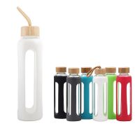 18 oz. Reusable Glass Bottle With Silicone Sleeve