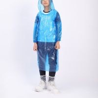 Disposable Rain Poncho With Hood