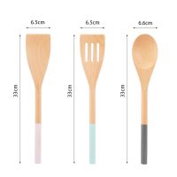 3 Pcs Wooden Cooking Utensil Set
