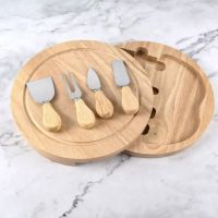 Personalised Wood Cheese Board And Knife Set