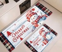 hot selling with elegnat patterns of  PU kitchen mats with christmas patterns