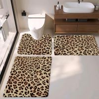 leopard print Oil-Proof PVC PU Foam Feet Standing bath Floor Mat 