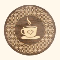 PU coffee cup coaster , Wipeable Easy to Clean Stain Resistant Heat Resistant Waterproof round coaster