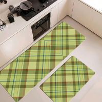 classic plaid pattern anti-fatigue faux pu pvc anti-fatigue kitchen mats