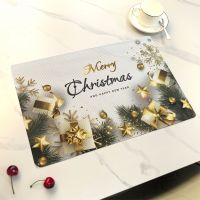 Christmas  pvc water-proof heat-resistance placemats for home hotel coffee dining use