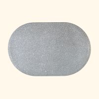 Luminous 30*45 CM oval pu leather  placemat by sparkles  home deco for christmas,wedding and holiday 