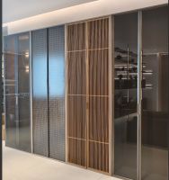 Aluminum wardrobe, and profiles, aluminum glass door for making the wardrobe.